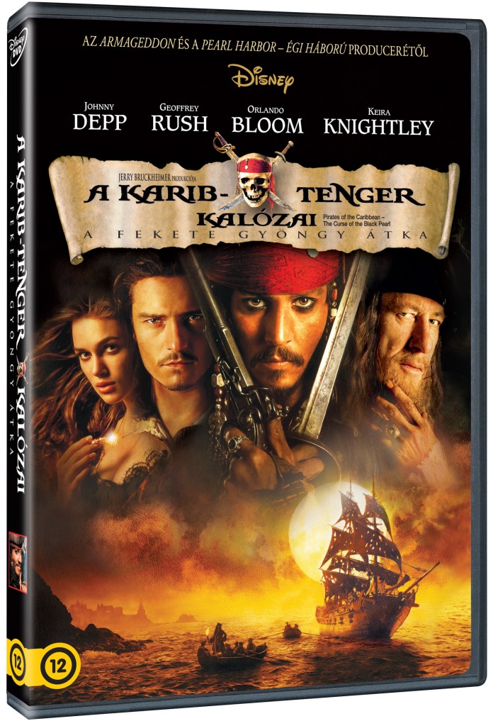 Piráti z Karibiku: Prokletí Černé perly - DVD (maďarský obal)