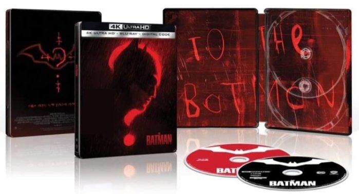 detail Batman (2022) - 4K + BD + BD bonus Steelbook motiv Red Question Mark
