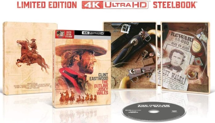 detail Psanec Josey Wales - Limited Edition Steelbook 4K Ultra HD + Blu-Ray (bez CZ)