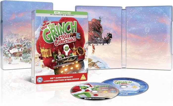 detail Grinch 25th Anniversary - 4K UHD Blu-ray + Blu-ray Steelbook (bez CZ)