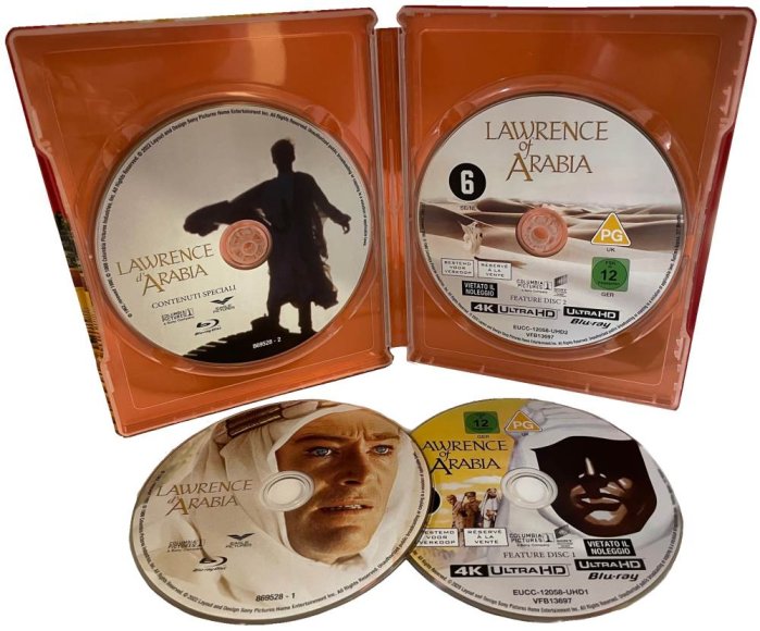 detail Lawrence z Arábie 60th Anniversary - 4K Ultra HD Blu-ray Steelbook