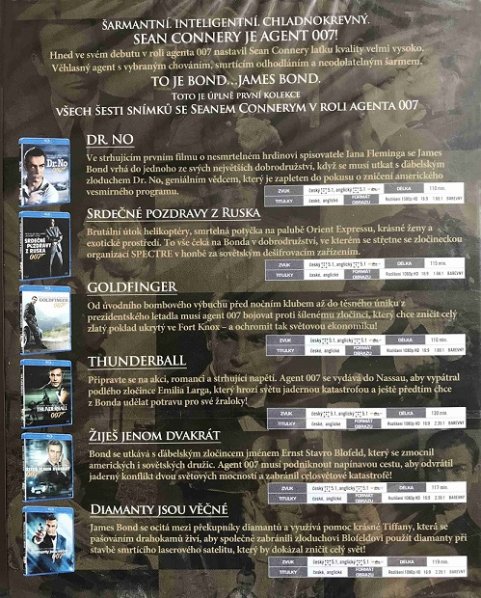 detail James Bond: Sean Connery (Kolekce 6 filmů) - Blu-ray