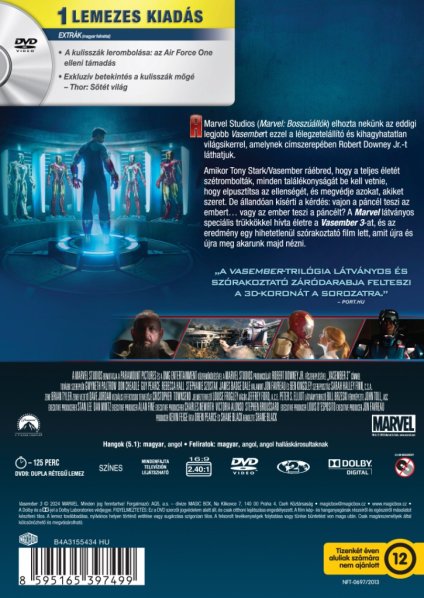 detail Iron Man 3 - DVD (maďarský obal)