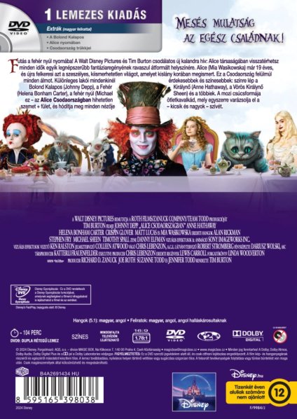 detail Alenka v říši divů - DVD (maďarský obal)