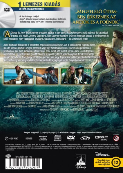 detail Piráti z Karibiku: Na vlnách podivna - DVD (maďarský obal)