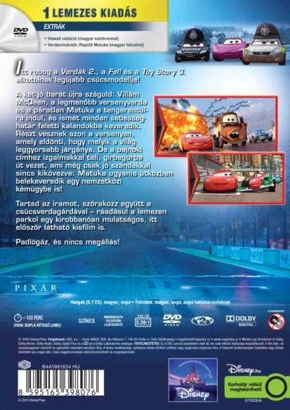 detail Auta 2 - DVD (maďarský obal)