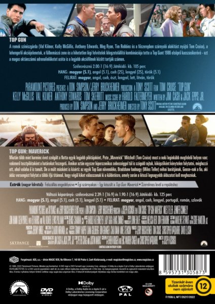 detail Top Gun 1+2 kolekce - 2DVD (maďarský obal)