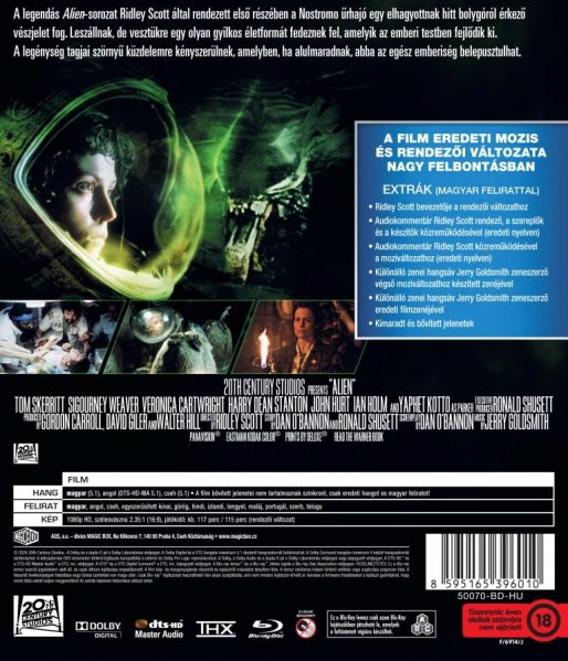 detail Vetřelec - Blu-ray původní a režisérská verze (maďarský obal)