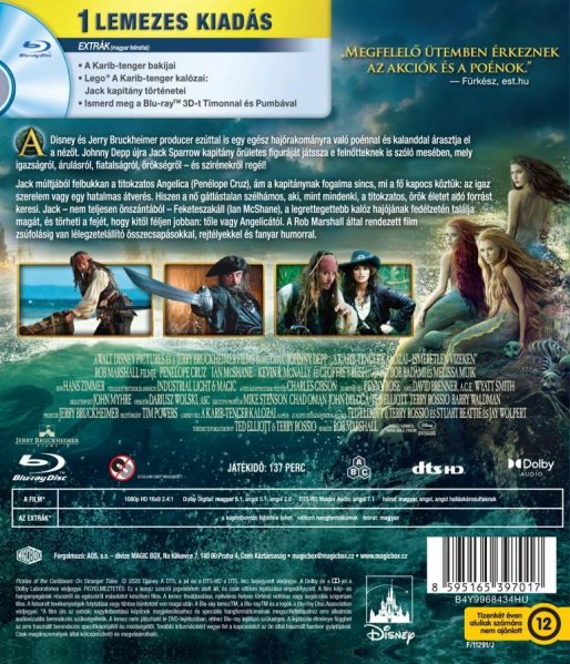 detail Piráti z Karibiku: Na vlnách podivna - Blu-ray (maďarský obal)