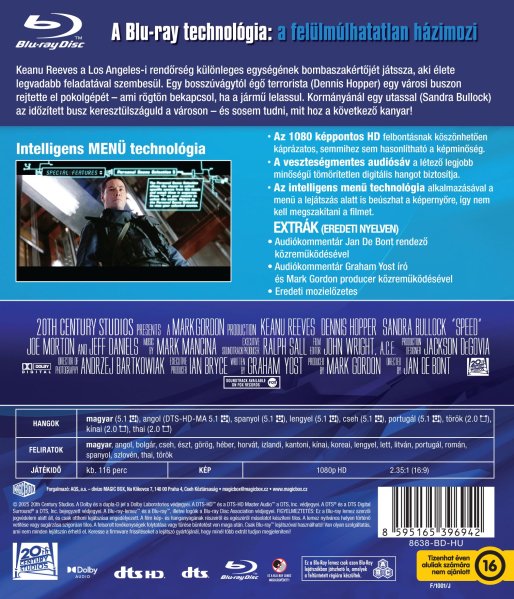 detail Nebezpečná rychlost - Blu-ray (maďarský obal)