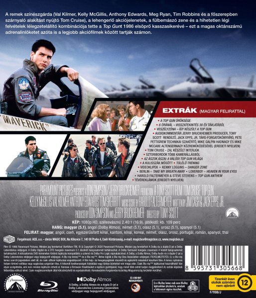 detail Top Gun - Blu-ray (CZ titulky) remasterovaná verze (maďarský obal)