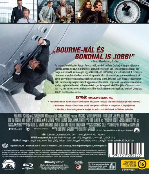 detail Mission: Impossible 5 Národ grázlů - Blu-ray (maďarský obal)