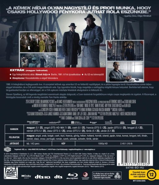 detail Most špiónů - Blu-ray (maďarský obal)