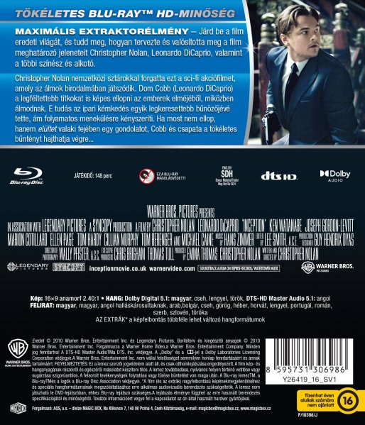 detail Počátek - Blu-ray (maďarský obal)