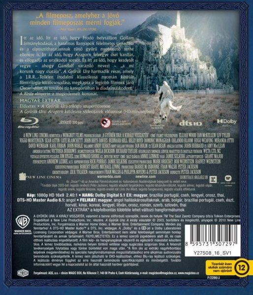 detail Pán prstenů: Návrat krále - Blu-ray (maďarský obal)