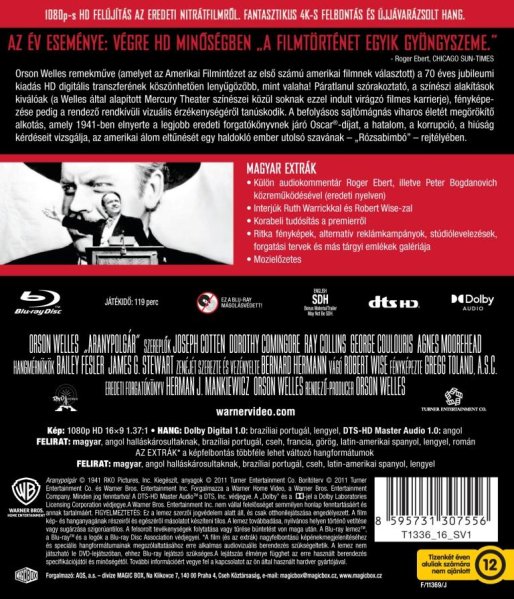detail Občan Kane - Blu-ray (maďarský obal)
