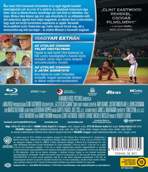 detail Zpátky ve hře (2012) - Blu-ray (maďarský obal)
