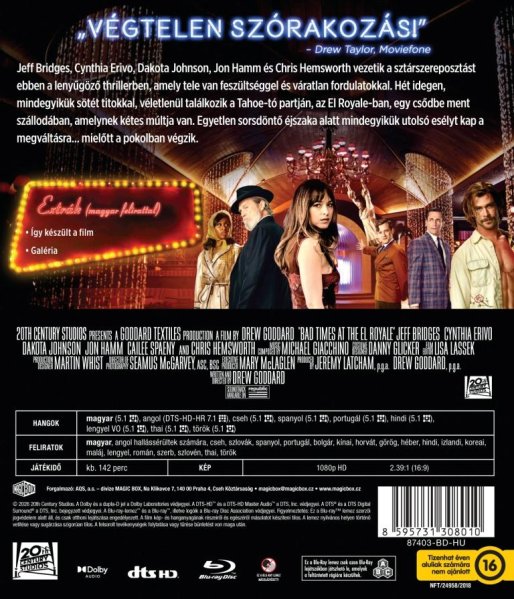 detail Zlý časy v El Royale - Blu-ray (maďarský obal)