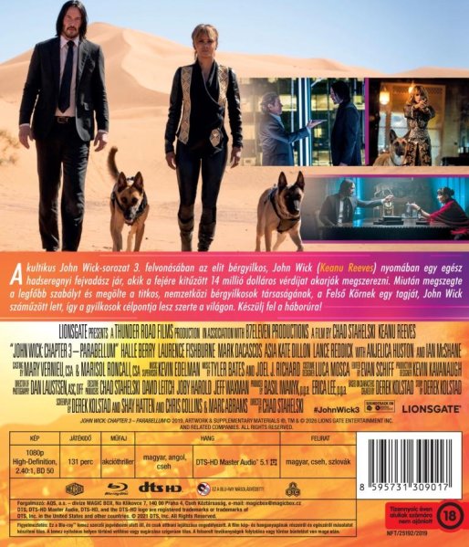 detail John Wick 3 - Blu-ray (maďarský obal)