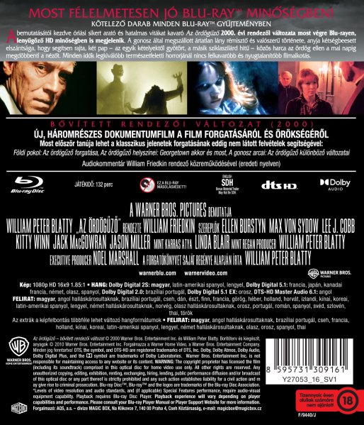 detail Vymítač ďábla - Blu-ray prodloužená režisérská verze (maďarský obal)