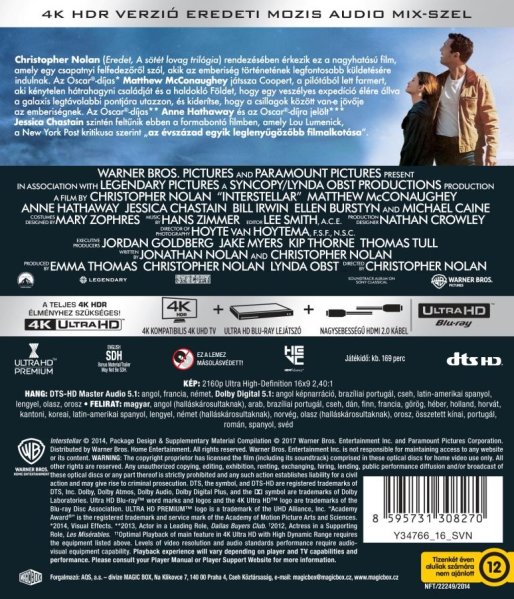 detail Interstellar - 4K Ultra HD Blu-ray (maďarský obal)