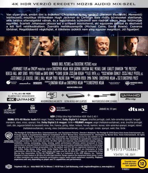 detail Dokonalý trik - 4K Ultra HD Blu-ray (maďarský obal)