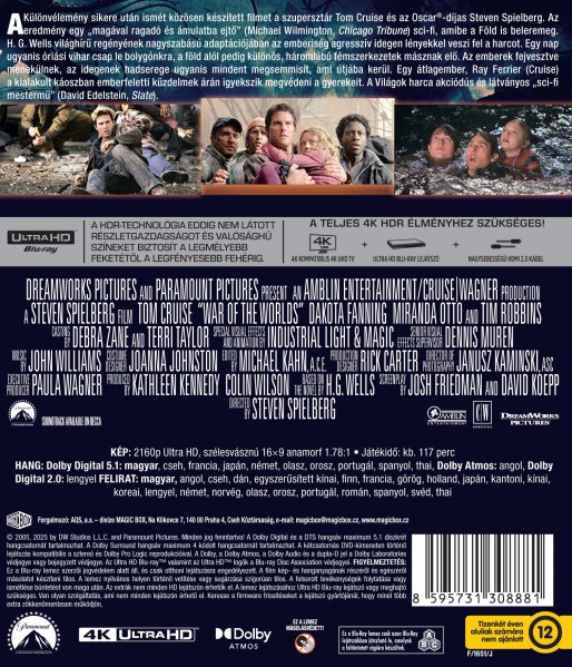 detail Válka světů - 4K Ultra HD Blu-ray remasterovaná verze (maďarský obal)