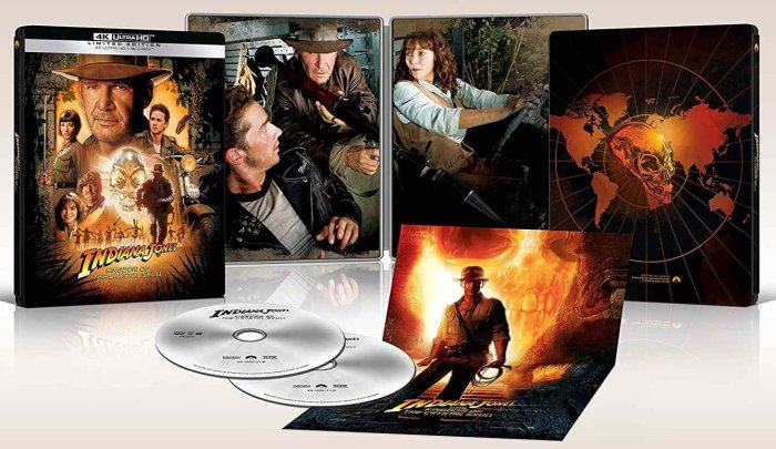 detail Indiana Jones a Království křišťálové lebky - 4K UHD BD + BD Steelbook (bez CZ)