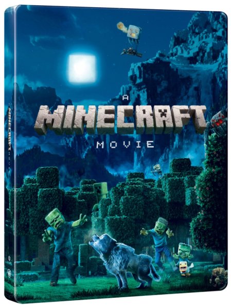 detail Minecraft film - Steelbook 4K Ultra HD + Blu-ray motiv Night Scene s rukávem