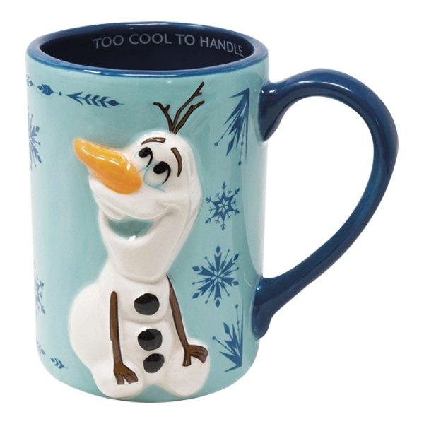 detail Hrnek Ledové království (Frozen 2) - Olaf a vločky 3D 350 ml