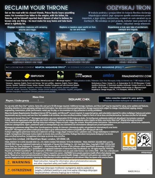 detail Final Fantasy XV - Day One Edition - Xbox One
