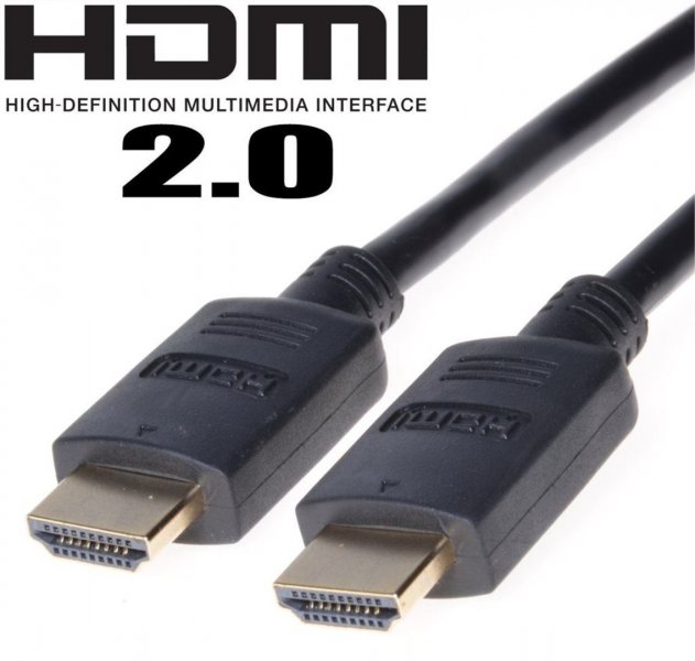 detail PremiumCord kabel HDMI High Speed+Ethernet (Verze 2.0), zlacené konektory, 3m