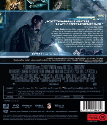 Vetřelec: Covenant - Blu-ray (maďarský obal)