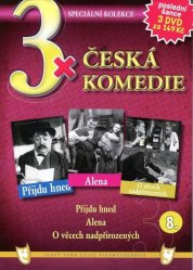 3x Česká komedie 8: Přijdu hned + Alena + O věcech nadpřirozených DVD pošetka