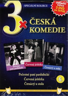 3x Čes. kom.6:Počest. p. pardub. + Červ. ještěr. + Čtrnáctý u stol.- DVD pošetka