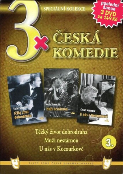 detail 3x Č. kom. 3: Těžký život dobrod. + Muži nestárnou + U nás v Koc. - DVD pošetka