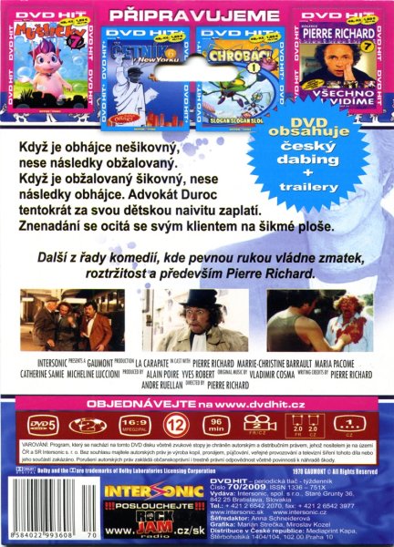 detail Útěk (Pierre Richard) - DVD pošetka