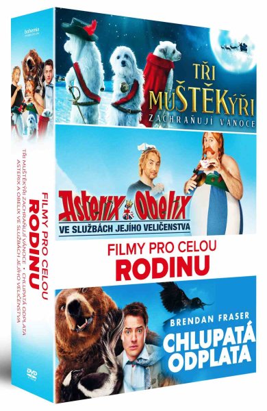 detail Filmy pro celou rodinu (Tři muŠTĚKýři + Chlupatá odplata + Asterix) - 3 DVD