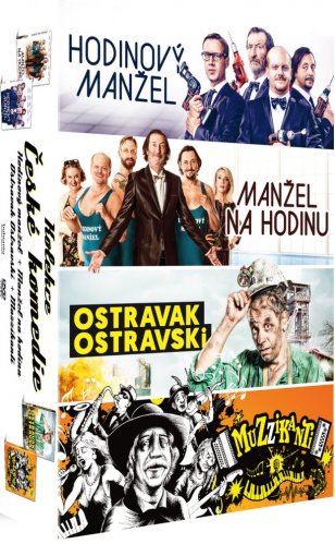 Kolekce České komedie - Manžel na hodinu 1+2 + Ostravak + Muzzikanti - 4DVD