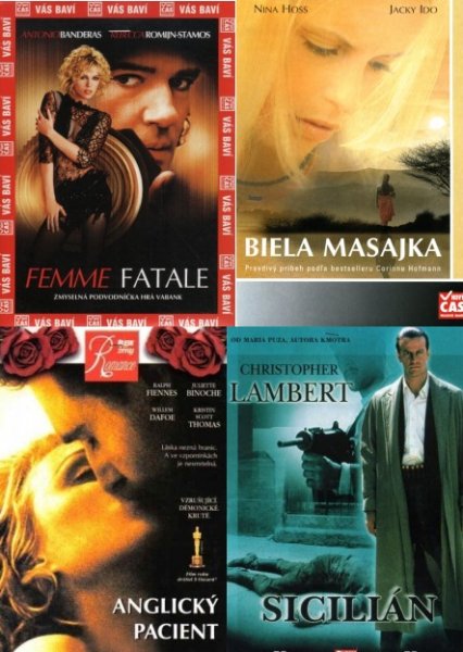 detail Kolekce pro ženy (Bílá masajka, Anglický pacient, Sicilián, Femme Fatale) - DVD