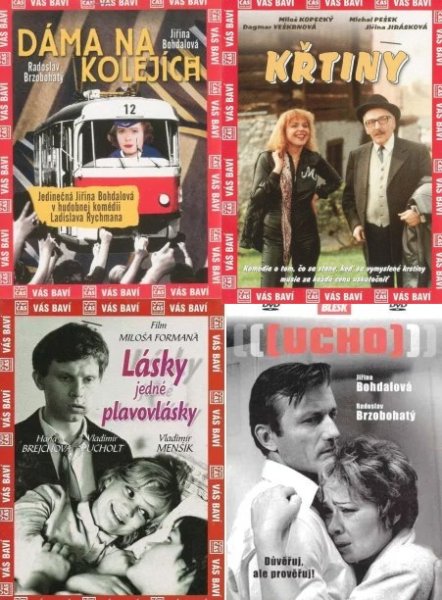 detail Kolekce české filmy 4DVD(Ucho, Křtiny, Dáma na kol. a Lásky) pošet