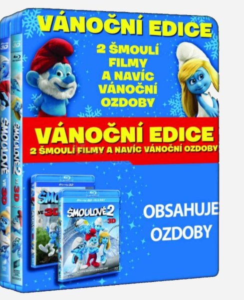 detail Šmoulové 1+2 Kolekce - Blu-ray 3D + Vánoční ozdoby