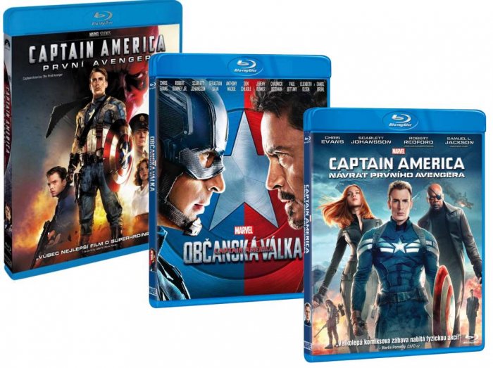 detail Captain America 1-3 kolekce (3 BD) - Blu-ray (jednotlivé krabičky)