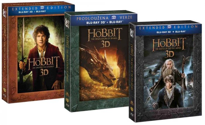 detail Hobit trilogie kolekce (Prodloužená verze, 15 BD) - Blu-ray 3D + 2D