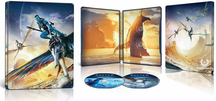 detail Avatar: The Way of Water - Blu-ray + BD bonus disk Steelbook Limitovaná edice