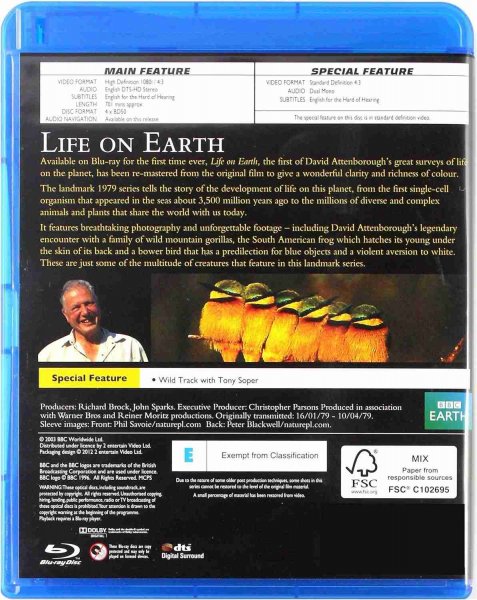 detail Život na Zemi - kompletní série - Blu-ray 4BD (bez CZ)