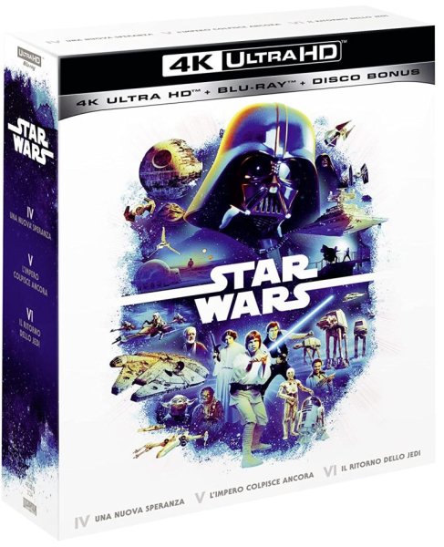 detail Star Wars trilogie Epizody 4-6 - 4K Ultra HD Blu-ray + Blu-ray 2BD (bez CZ)