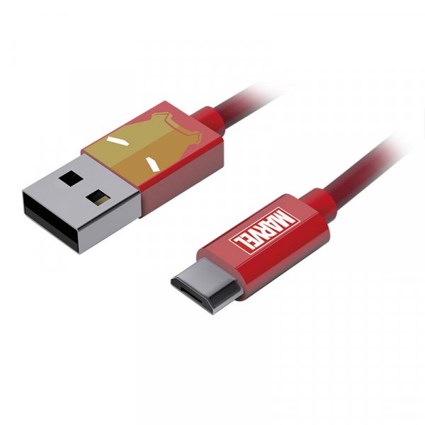 detail Micro USB kabel Iron Man 120 cm