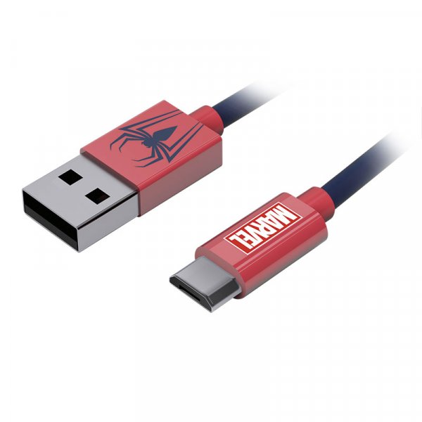 detail Micro USB kabel Spider-Man 120 cm