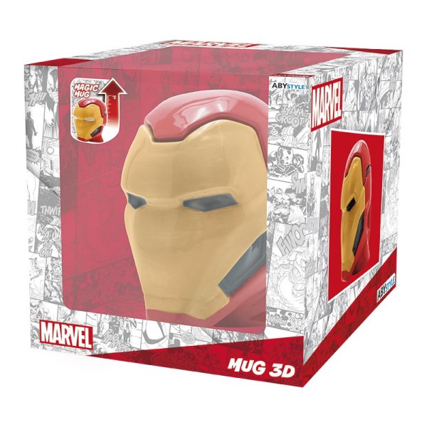 detail Hrnek Iron Man 3D měnící se 450 ml